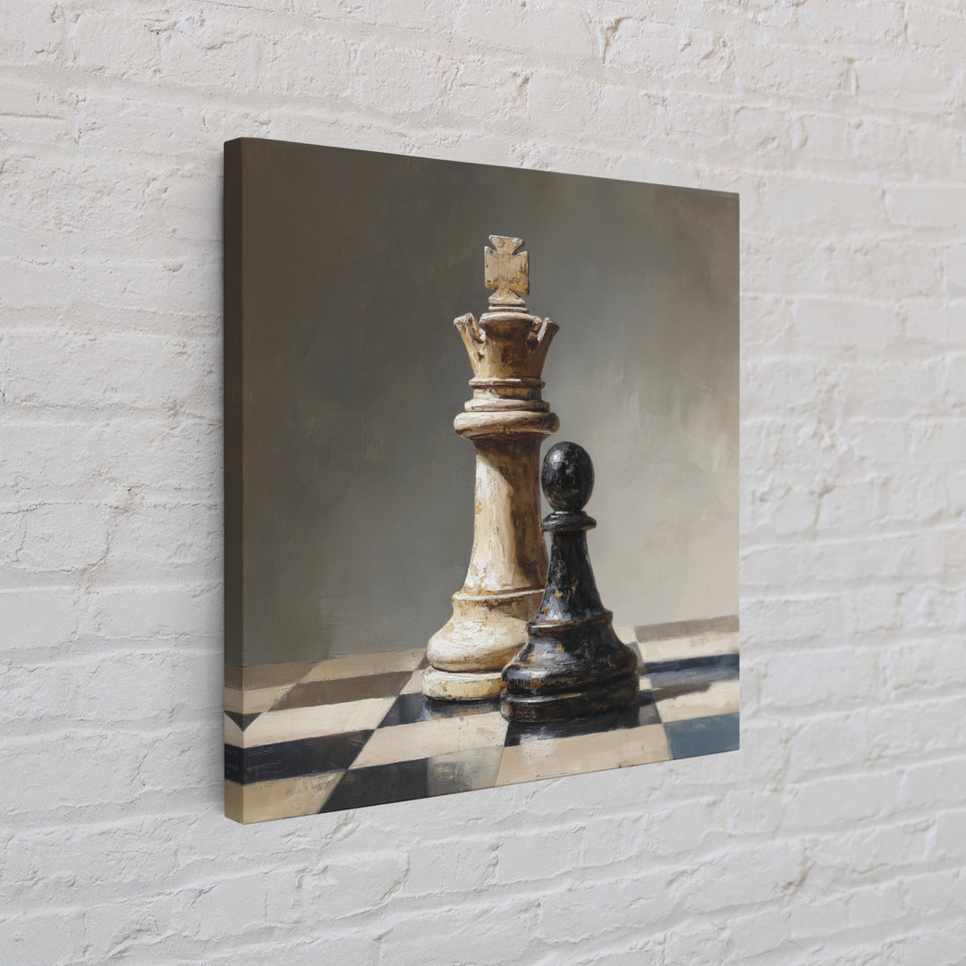 Single Chess King Canvas Print, Law Office Art, Office Art, Office Decor, Oil Painting, Counsel, Teen Girl Room Decor, LOA-1x1-22
