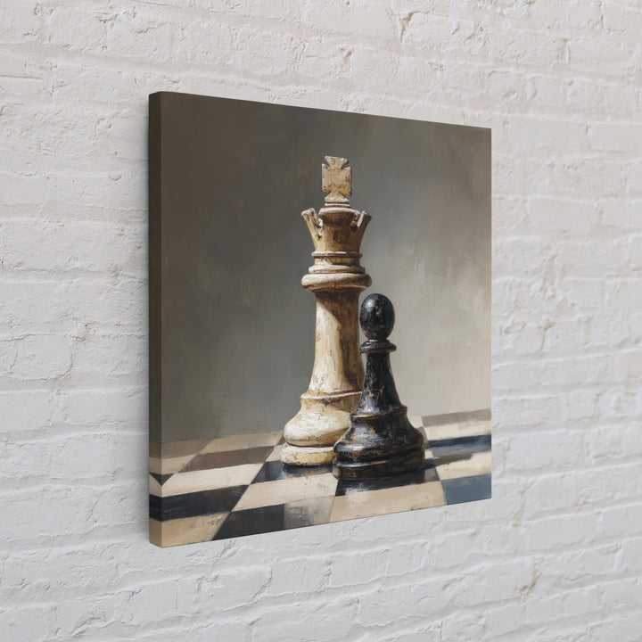 Single Chess King Canvas Print, Law Office Art, Office Art, Office Decor, Oil Painting, Counsel, Teen Girl Room Decor, LOA-1x1-22