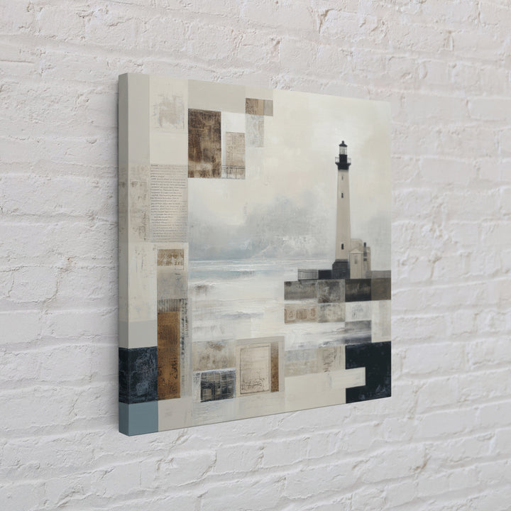 Stormy Landscape with Lighthouse as Guidance Metaphor Canvas Print, Law Office Art, Bookish Wall Art, Office Decor, Counsel, LOA-1x1-35