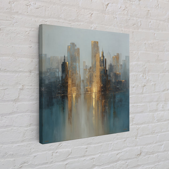 Quiet City Skyline Canvas Print, Law Office Art, Office Wall Art, Office Decor, Abstract Art, Counsel, Butterfly Art, LOA-1x1-36