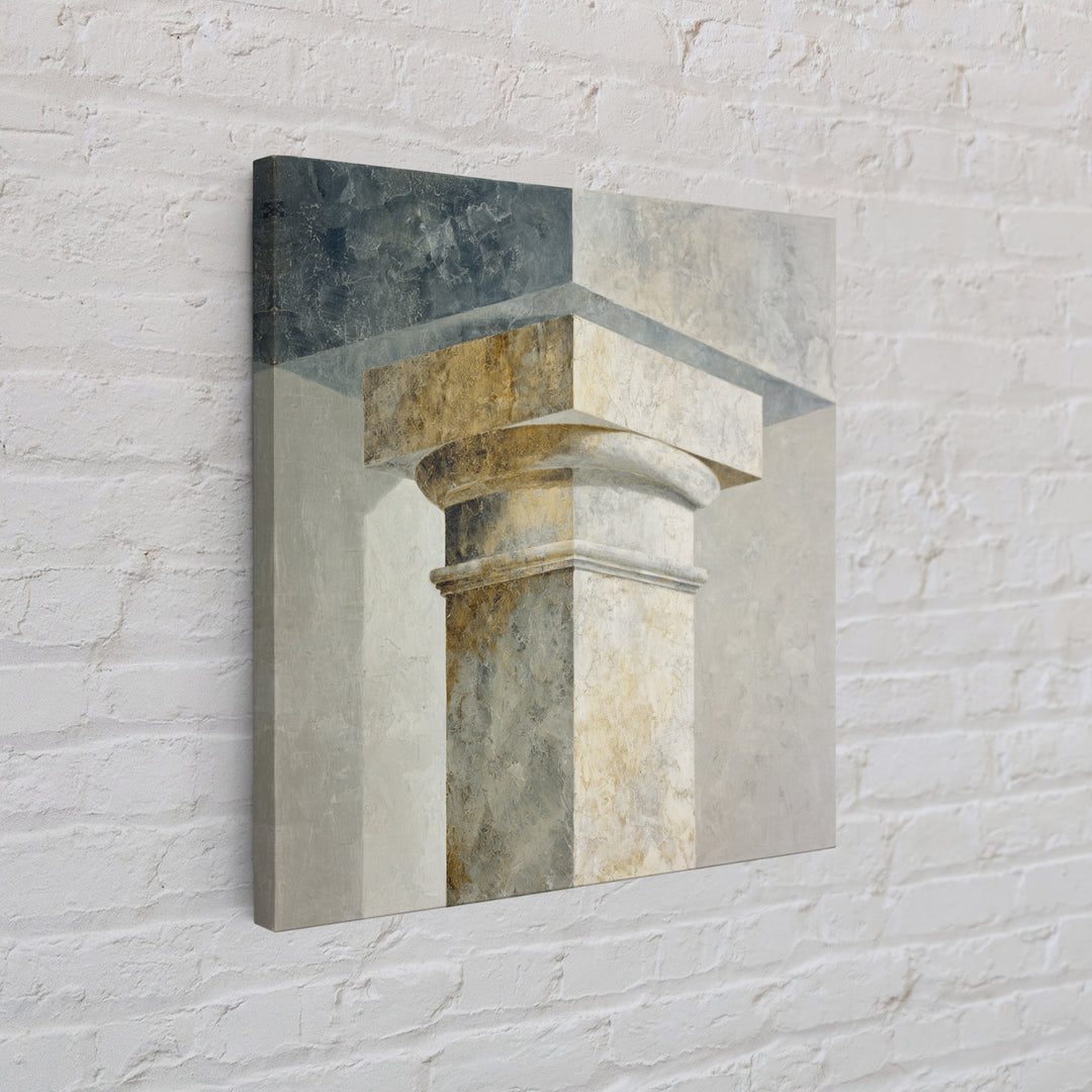 Marble Courthouse Column Study Without Building Scene Canvas Print, Law Office Art, Law School, Office Decor, Counsel, LOA-1x1-51
