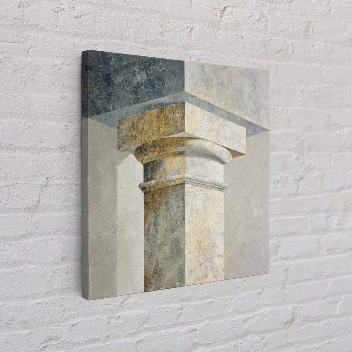 Marble Courthouse Column Study Without Building Scene Canvas Print, Law Office Art, Law School, Office Decor, Counsel, LOA-1x1-51