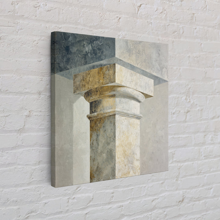 Marble Courthouse Column Study Without Building Scene Canvas Print, Law Office Art, Law School, Office Decor, Counsel, LOA-1x1-51
