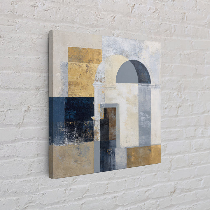 Architectural Arch and Column Abstraction Framed Canvas Print, Law Office Art, Lawyer Gift, Office Decor, Fine Art, Counsel, LOA-1x1-62