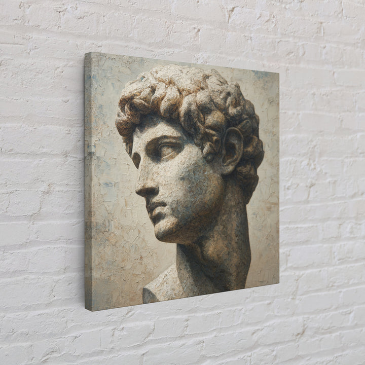 Classical Statue Bust Framed Canvas Print, Law Office Art, Home Office Decor, Office Decor, Abstract Art, Counsel, Boho Decor, LOA-1x1-72