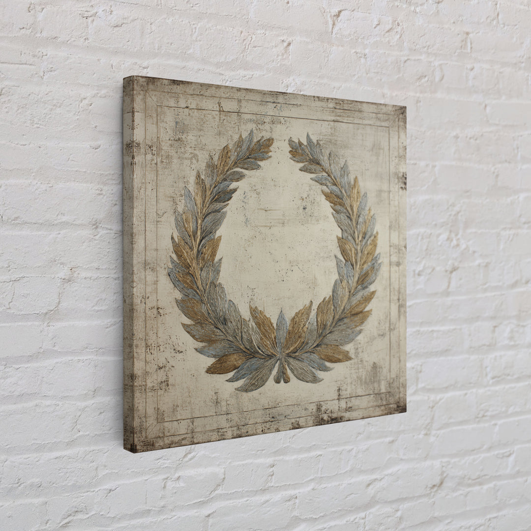 Roman Laurel Wreath Framed Canvas Print, Law Office Art, Printable Art, Office Decor, Fine Art, Counsel, Lawyer, Butterfly Art, LOA-1x1-8