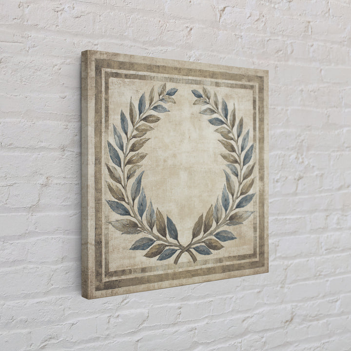 Roman Laurel Wreath Framed Canvas Print, Law Office Art, Gallery Decor, Office Decor, Fine Art, Counsel, Contemporary Art, LOA-1x1-80