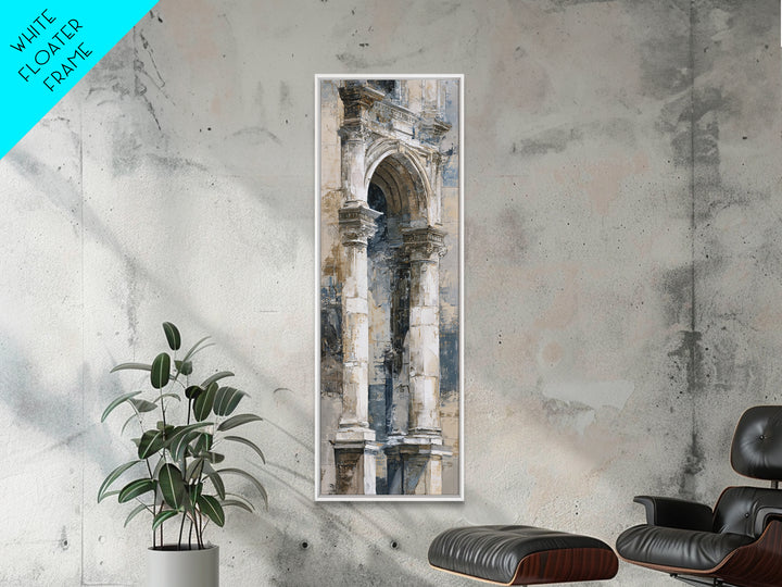 Architectural Arch and Column Abstraction Canvas Print, Law Office Art, Therapy Office Decor, Office Decor, Abstract Art, LOA-1x3-2