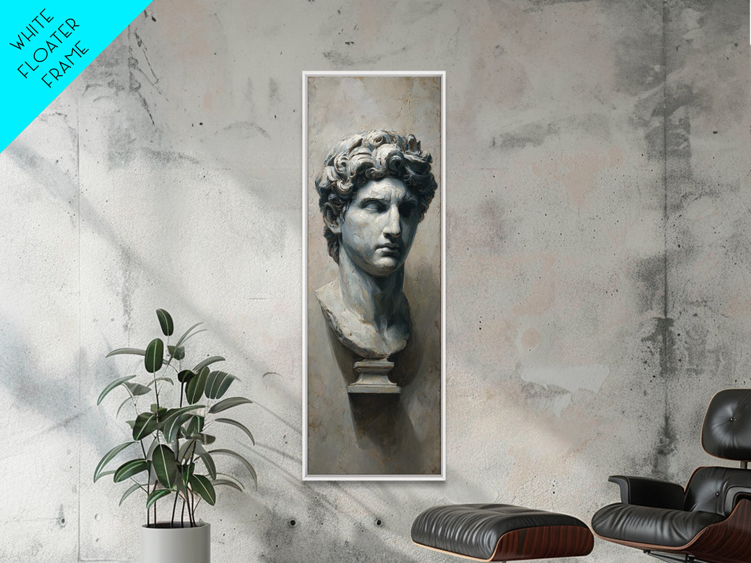 Classical Statue Bust Framed Canvas Print, Law Office Art, Modern Decor, Office Decor, Fine Art, Counsel, Wall Decor, LOA-1x3-36