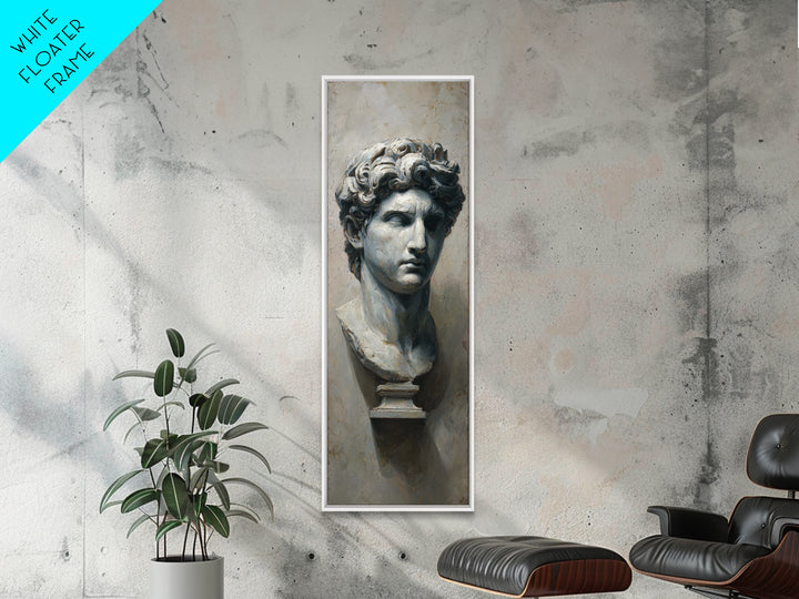 Classical Statue Bust Framed Canvas Print, Law Office Art, Modern Decor, Office Decor, Fine Art, Counsel, Wall Decor, LOA-1x3-36