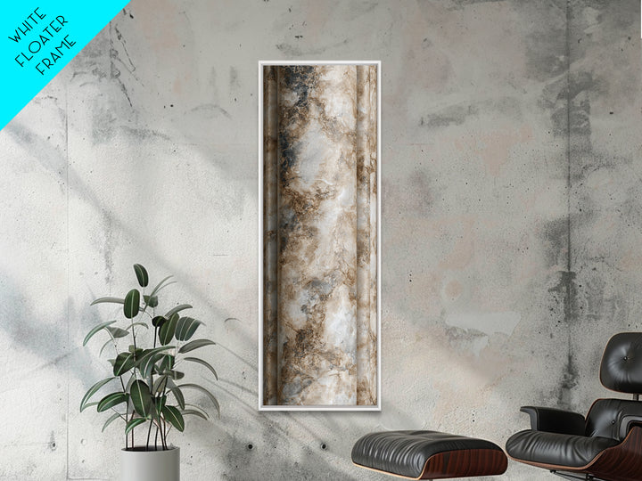 Marble Courthouse Column Study Without Building Scene Canvas Print, Law Office Art, Textured Painting, Office Decor, Counsel, LOA-1x3-39