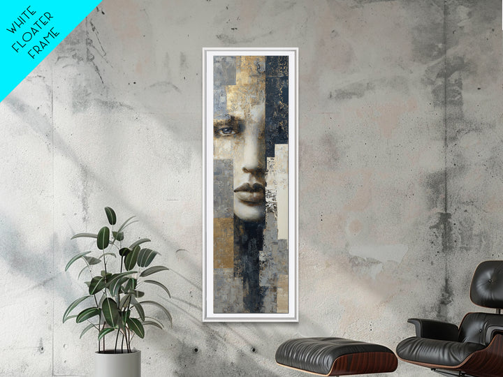 Abstract Navy and Gold Composition for Authority Canvas Print, Law Office Art, Room Decor, Office Decor, Fine Art, Counsel, LOA-1x3-40