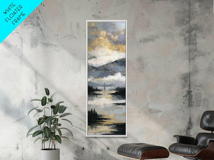 Stormy Landscape with Lighthouse as Guidance Metaphor Canvas Print, Law Office Art, Minimalist Decor, Office Decor, Counsel, LOA-1x3-47