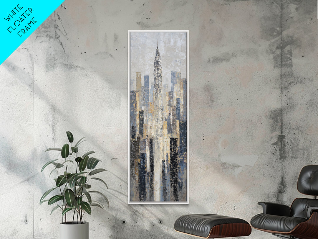 Quiet City Skyline Canvas Print, Law Office Art, Boho Decor, Office Decor, Abstract Art, Counsel, Digital Prints, Printable, LOA-1x3-48