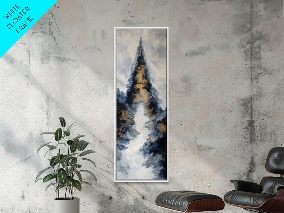 Ink Wash Mountain Symbolizing Stability Canvas Print, Law Office Art, Contemporary Art, Office Decor, Fine Art, Counsel, LOA-1x3-56