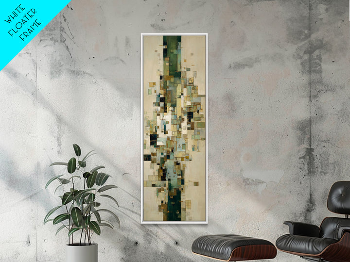 Deep Green and Walnut Toned Abstract Canvas Print, Law Office Art, Lawyer Sign, Office Decor, Fine Art, Counsel, Art Print, LOA-1x3-57