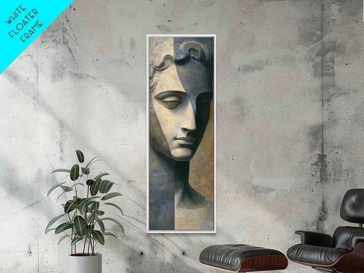 Classical Statue Bust Canvas Print, Law Office Art, Office Decor, Abstract Art, Counsel, Printable Art, Office Wall Art, LOA-1x3-60
