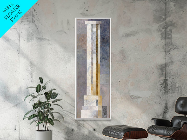 Marble Courthouse Column Study Without Building Scene Canvas Print, Law Office Art, Printable Art, Office Decor, Oil Painting, LOA-1x3-63