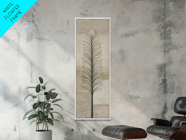 Minimal Line Drawing of Scales and Laurel Framed Canvas Print, Law Office Art, Lawyer Gift, Office Decor, Abstract Art, Counsel, LOA-1x3-70