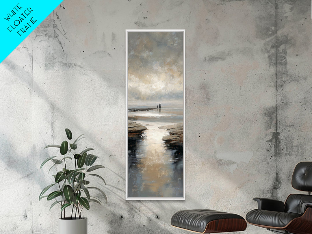 Stormy Landscape with Lighthouse as Guidance Metaphor Canvas Print, Law Office Art, Bookish Wall Art, Office Decor, Counsel, LOA-1x3-95
