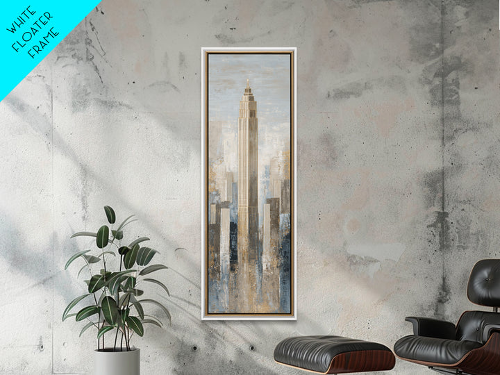 Quiet City Skyline Framed Canvas Print, Law Office Art, Office Wall Art, Office Decor, Fine Art, Counsel, Butterfly Art, LOA-1x3-96