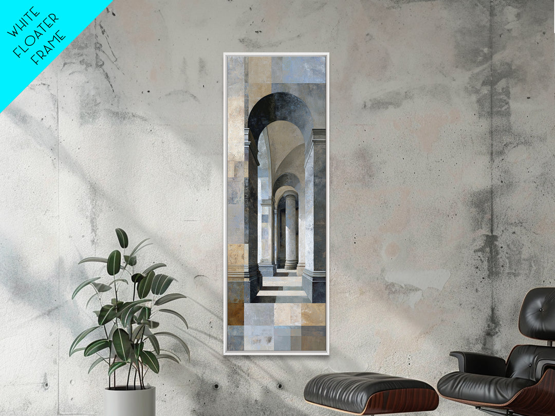 Architectural Arch and Column Abstraction Canvas Print, Law Office Art, Law School Gifts, Office Decor, Abstract Art, Counsel, LOA-1x3-98