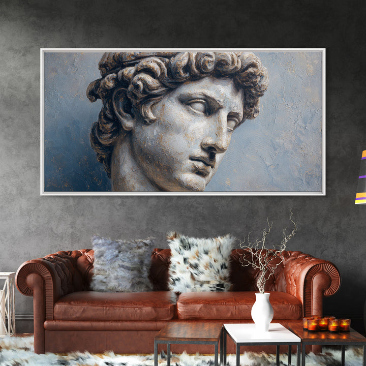 Classical Statue Bust Canvas Print, Law Office Art, Office, Office Decor, Watercolor Art, Counsel, Butterfly Print, Lawyer, LOA-2x1-68