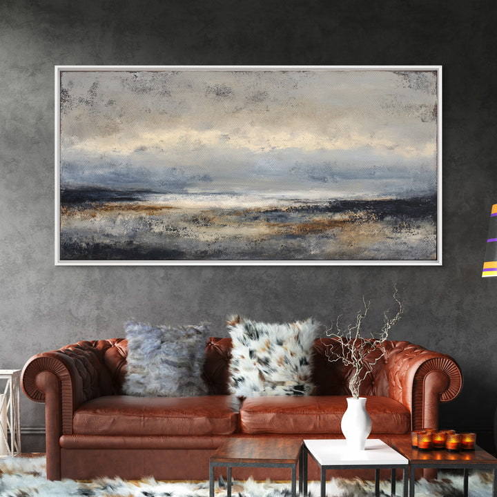 Stormy Landscape with Lighthouse as Guidance Metaphor Canvas Print, Law Office Art, Contemporary Art, Office Decor, Counsel, LOA-2x1-7