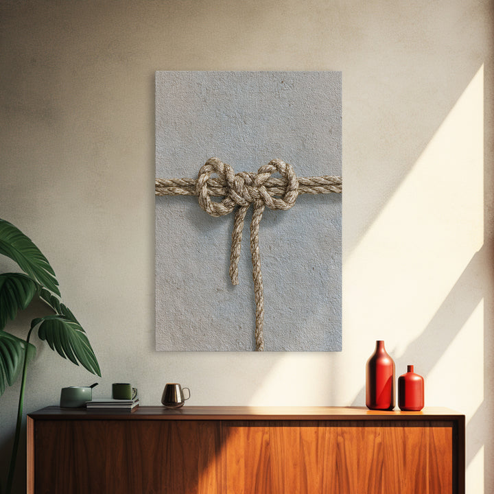 Gold Thread Knot Symbolizing Resolution Framed Canvas Print, Law Office Art, Home Decor, Office Decor, Abstract Art, Counsel, LOA-2x3-2