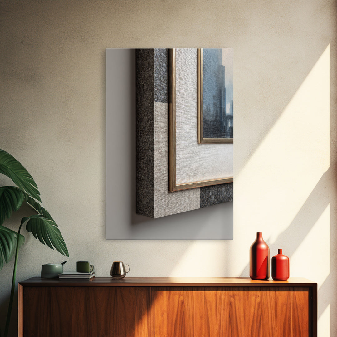 Quiet City Skyline Framed Canvas Print, Law Office Art, Law, Office Decor, Fine Art, Counsel, Modern Decor, Fine Art Print, LOA-2x3-92