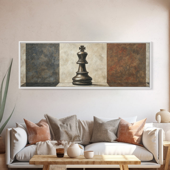 Single Chess King Canvas Print, Law Office Art, Decor, Office Decor, Fine Art, Counsel, Bookish Wall Art, Gifts for Lawyers, LOA-3x1-38