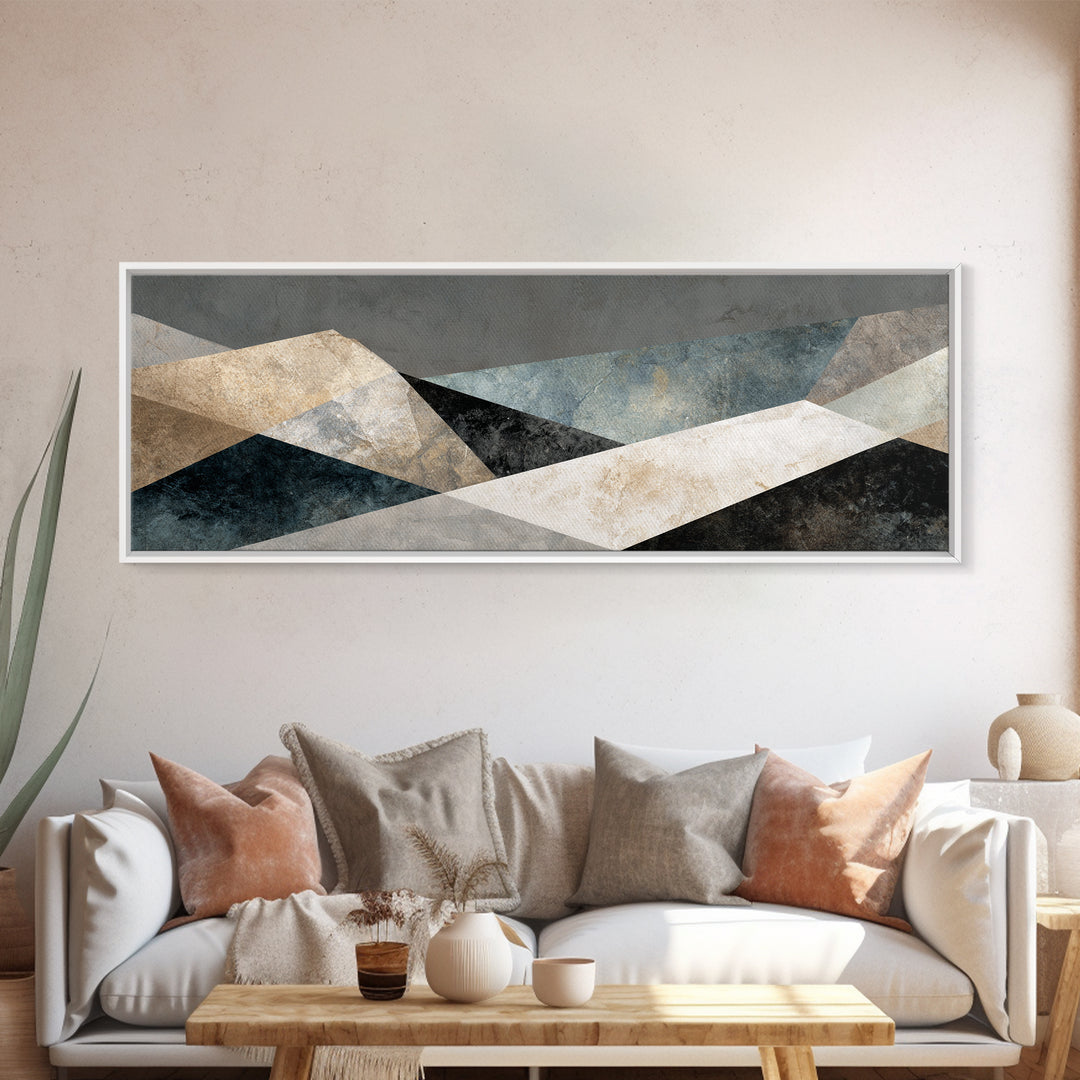 Balanced Geometric Forms Symbolizing Fairness Canvas Print, Law Office Art, Metal Wall Decor, Office Decor, Abstract Art, LOA-3x1-45