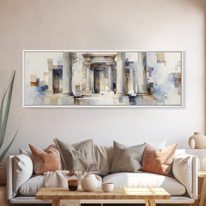 Marble Courthouse Column Study Without Building Scene Canvas Print, Law Office Art, Digital Prints, Office Decor, Counsel, LOA-3x1-67