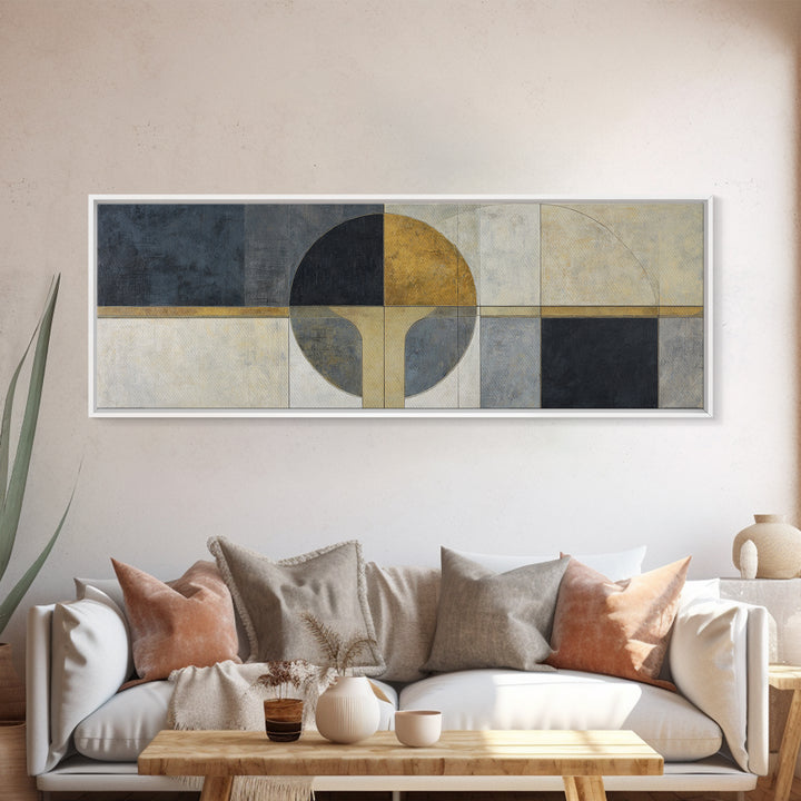 Architectural Arch and Column Abstraction Canvas Print, Law Office Art, Textured Painting, Office Decor, Fine Art, Counsel, LOA-3x1-78