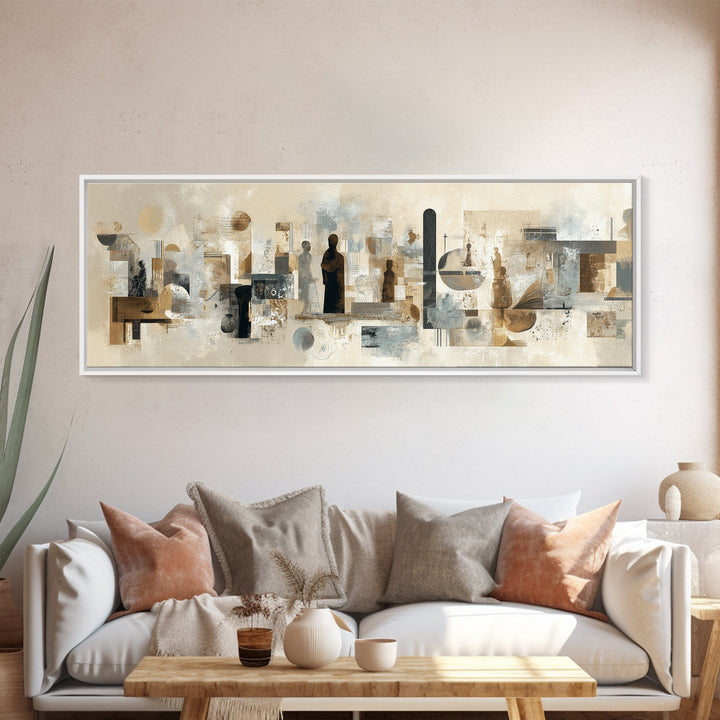 Diplomatic Handshake Silhouette Canvas Print, Law Office Art, Painting, Office Decor, Abstract Art, Counsel, Floral Art, LOA-3x1-83