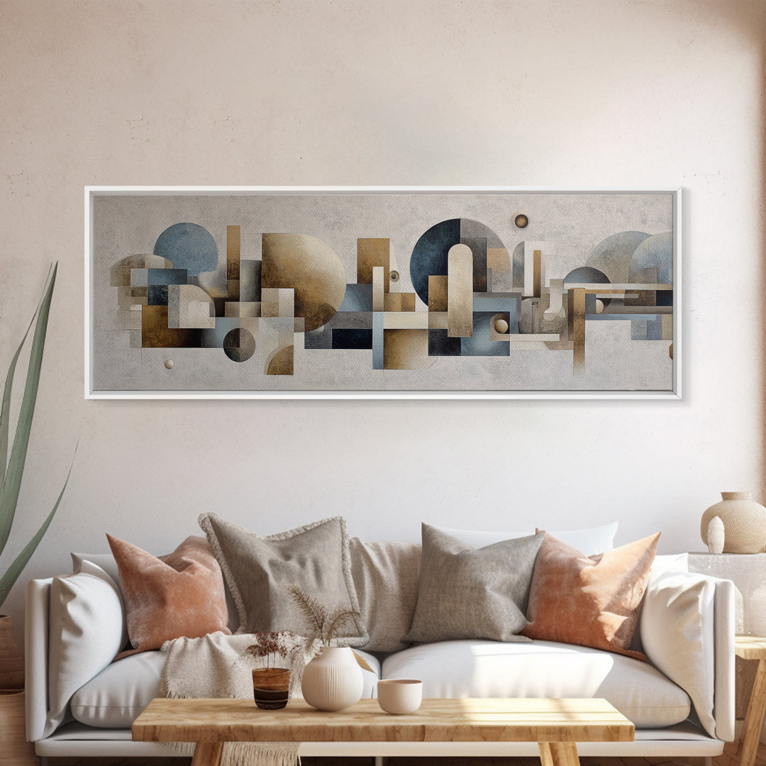 Balanced Geometric Forms Symbolizing Fairness Canvas Print, Law Office Art, Lawyer Gift, Office Decor, Fine Art, Counsel, LOA-3x1-93