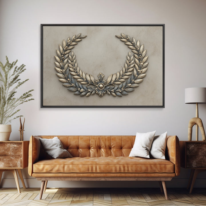 Roman Laurel Wreath Canvas Print, Law Office Art, Decor, Office Decor, Fine Art, Counsel, Bookish Wall Art, Gifts for Lawyers, LOA-3x2-12