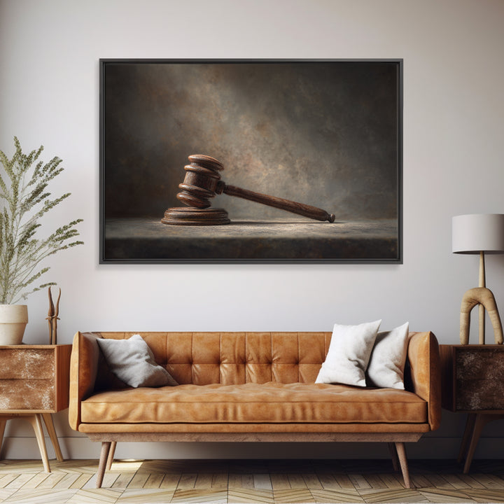 Classic Gavel Still Life Canvas Print, Law Office Art, Office Wall Art, Office Decor, Fine Art, Counsel, Butterfly Art, LOA-3x2-17