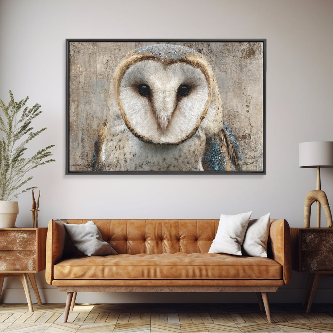 Owl Portrait Representing Wisdom Canvas Print, Law Office Art, Canvas Print, Office Decor, Fine Art, Counsel, Butterfly Art, LOA-3x2-21