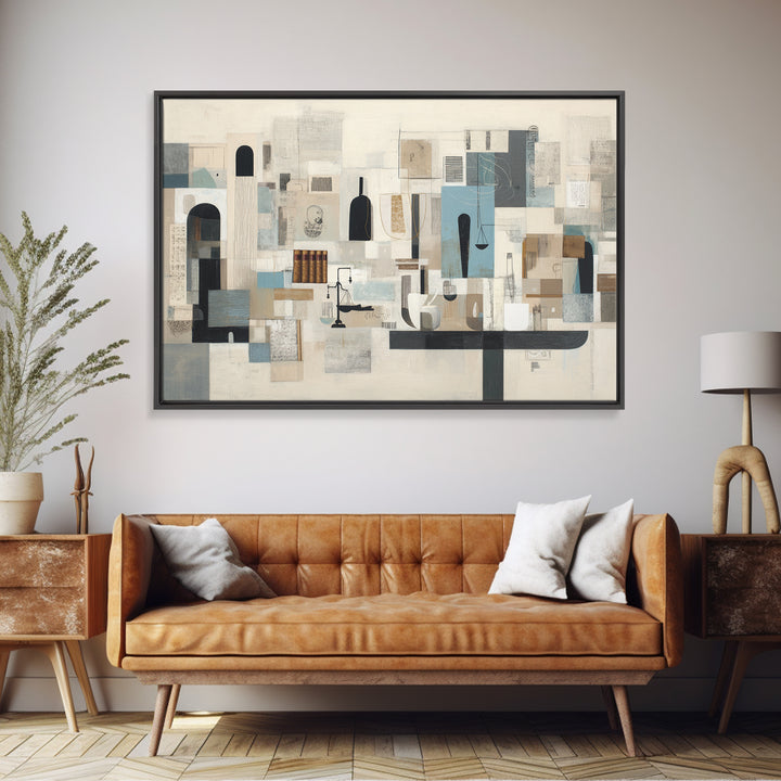 Diplomatic Handshake Silhouette Framed Canvas Print, Law Office Art, Office Decor, Fine Art, Counsel, Therapy Office Decor, LOA-3x2-23