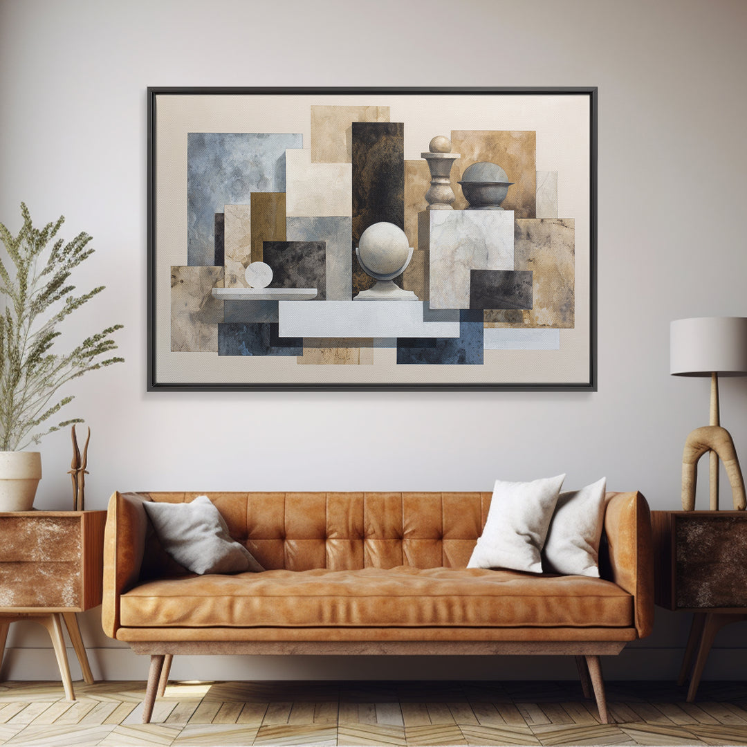 Balanced Geometric Forms Symbolizing Fairness Canvas Print, Law Office Art, Office Wall Decor, Office Decor, Abstract Art, LOA-3x2-33