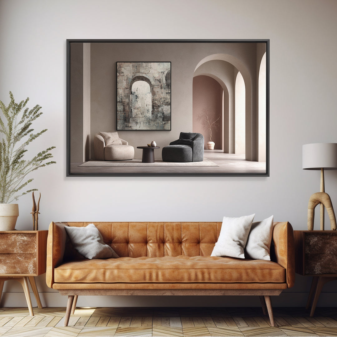 Architectural Arch and Column Abstraction Canvas Print, Law Office Art, Printable Art, Office Decor, Abstract Art, Counsel, LOA-3x2-42