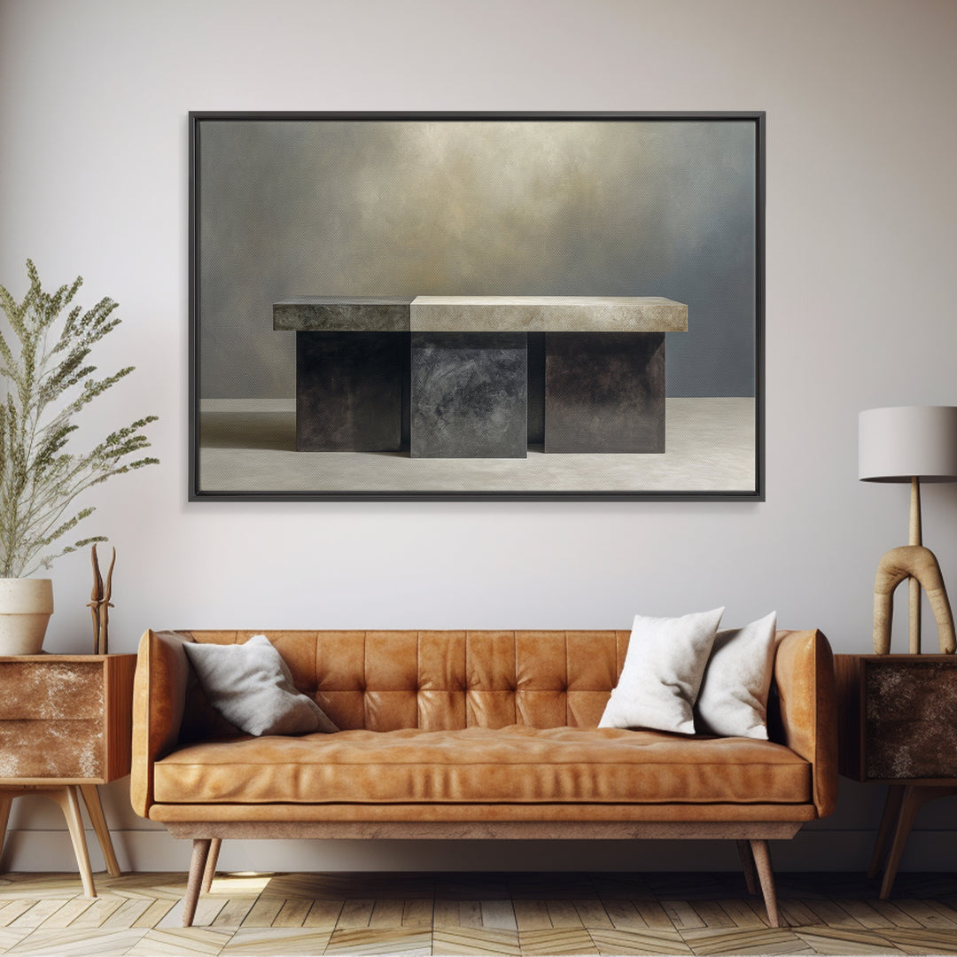 Dark Academia Desk Still Life Without Readable Canvas Print, Law Office Art, Office Art, Office Decor, Oil Painting, Counsel, LOA-3x2-61