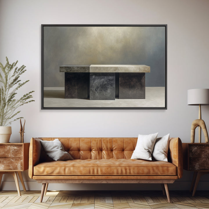 Dark Academia Desk Still Life Without Readable Canvas Print, Law Office Art, Office Art, Office Decor, Oil Painting, Counsel, LOA-3x2-61