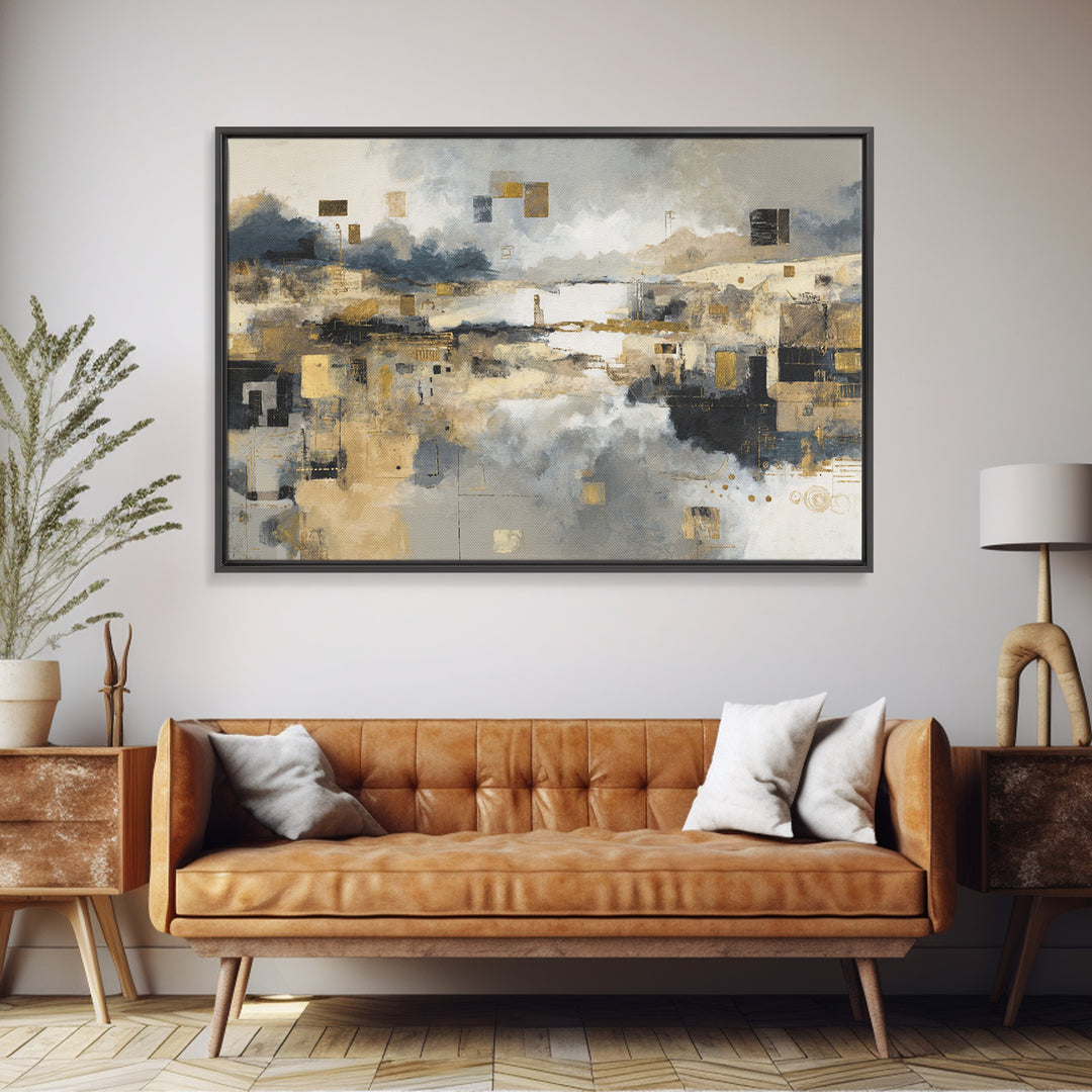 Stormy Landscape with Lighthouse as Guidance Metaphor Canvas Print, Law Office Art, Contemporary Art, Office Decor, Counsel, LOA-3x2-63