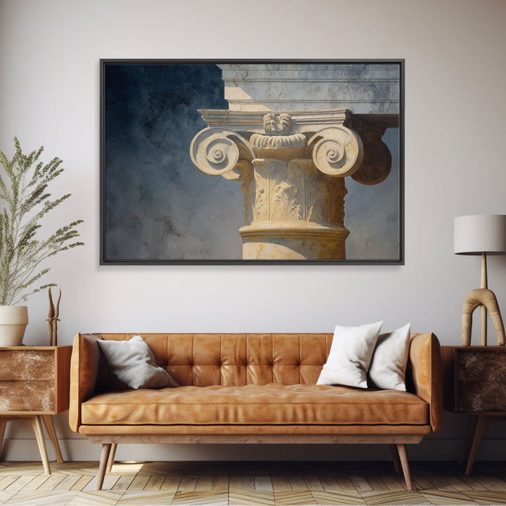 Marble Courthouse Column Study Without Building Scene Canvas Print, Law Office Art, Statement Artwork, Office Decor, Counsel, LOA-3x2-7