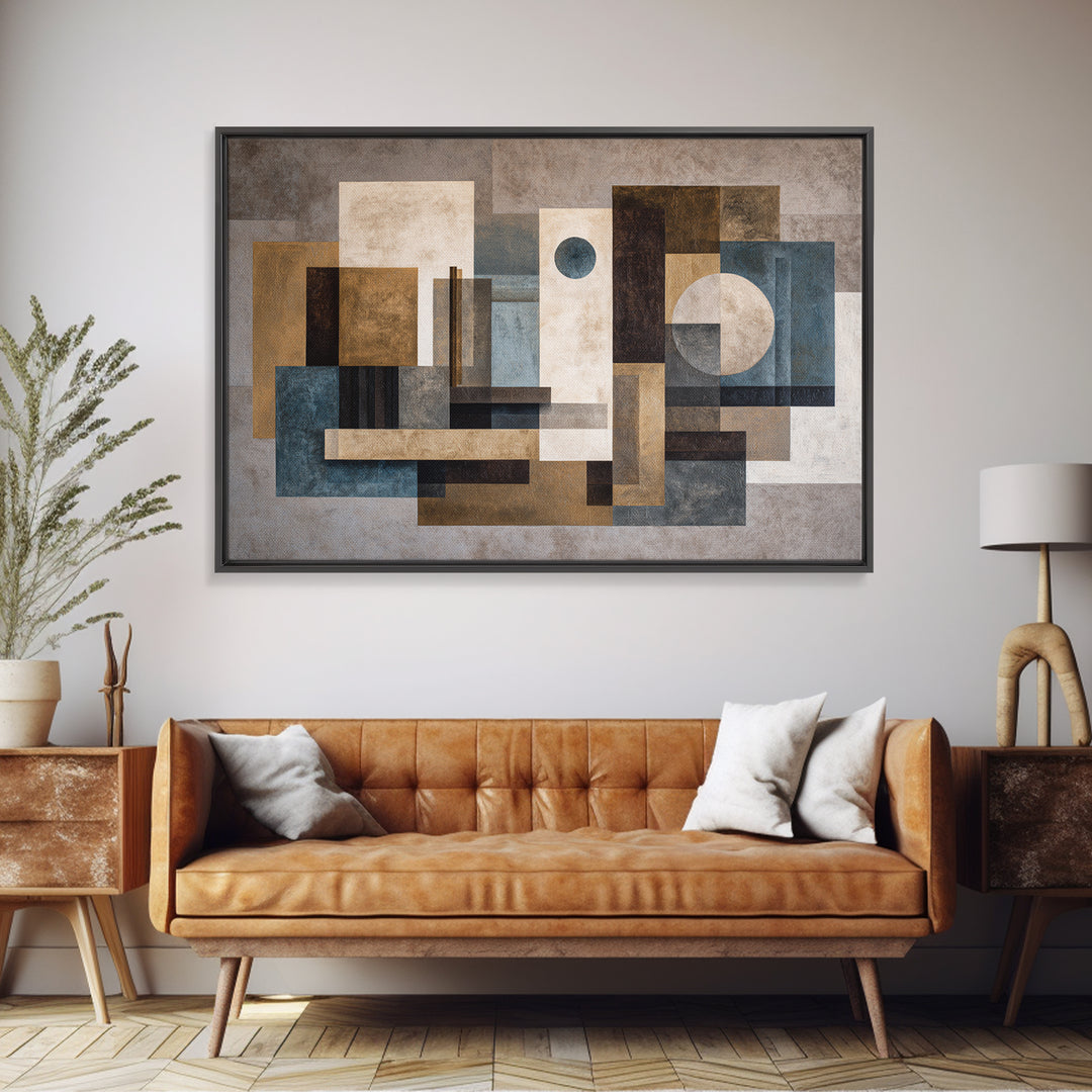Balanced Geometric Forms Symbolizing Fairness Canvas Print, Law Office Art, Therapy Office Decor, Office Decor, Counsel, LOA-3x2-81