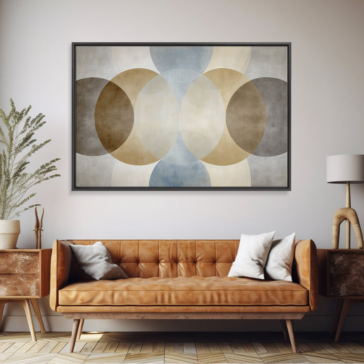Balanced Geometric Forms Symbolizing Fairness Framed Canvas Print, Law Office Art, Office, Office Decor, Fine Art, Counsel, LOA-3x2-9