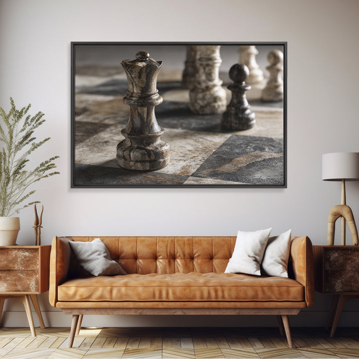 Single Chess King Canvas Print, Law Office Art, Bookish Wall Art, Office Decor, Fine Art, Counsel, Lawyer Office Decor, LOA-3x2-98
