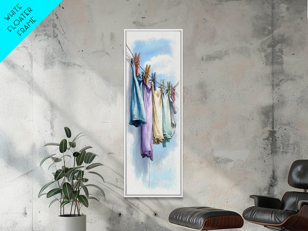 Washing Machine Icon Graphic Without Text Canvas Print, Laundry Room Art, Whimsical Art, Living Room Decor, Fine Art, Clean, LRA-1x3-22